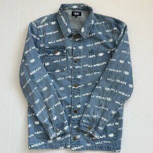🔴Wu-Wear Denim Jacket Size Large Wu-Tang Blue Gza Rza
